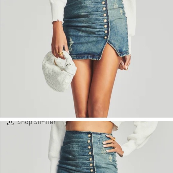 Denim Button-Front Skirt - Picture 3 of 3